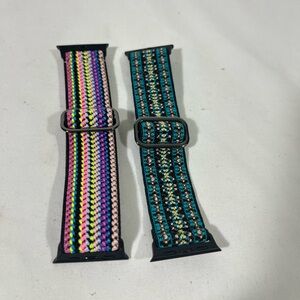 MALEDAN APPLE WATCH BANDS WOVEN STRETCH COMPATIBLE 38, 40, 41, 42MM SET OF 2 NEW